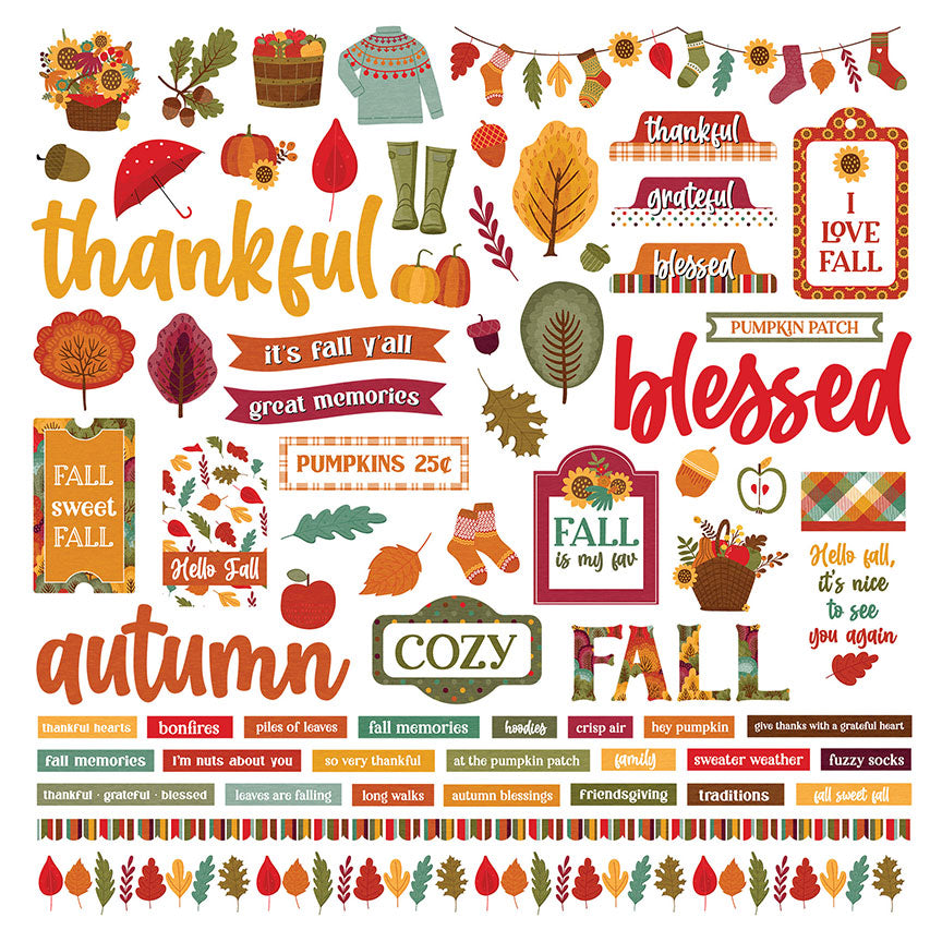 Autumn Vibes Element Stickers- Photo Play Sale