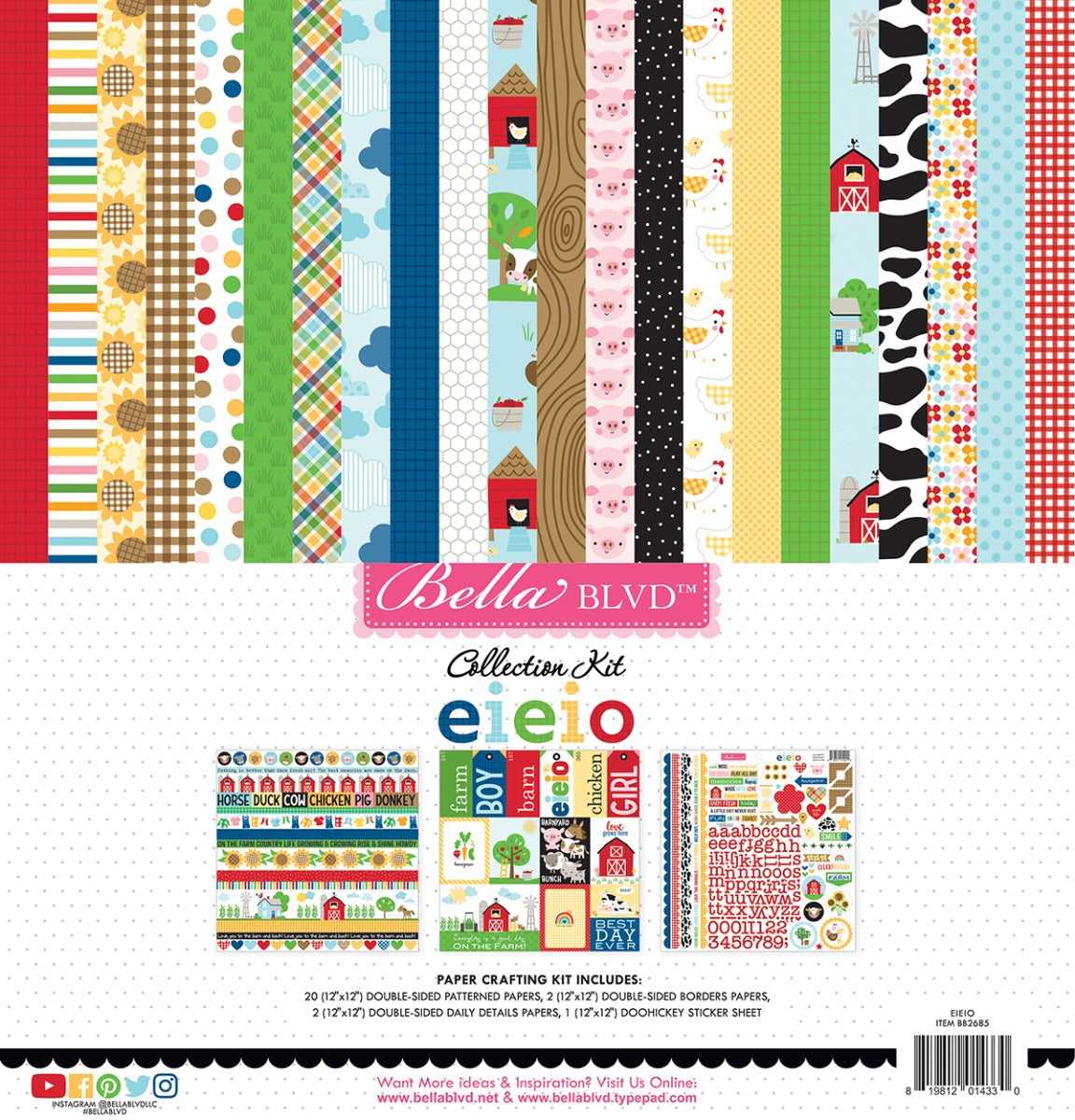 12″ x 12″-Collection Kit  -EIEIO Collection- Bella Blvd Discount