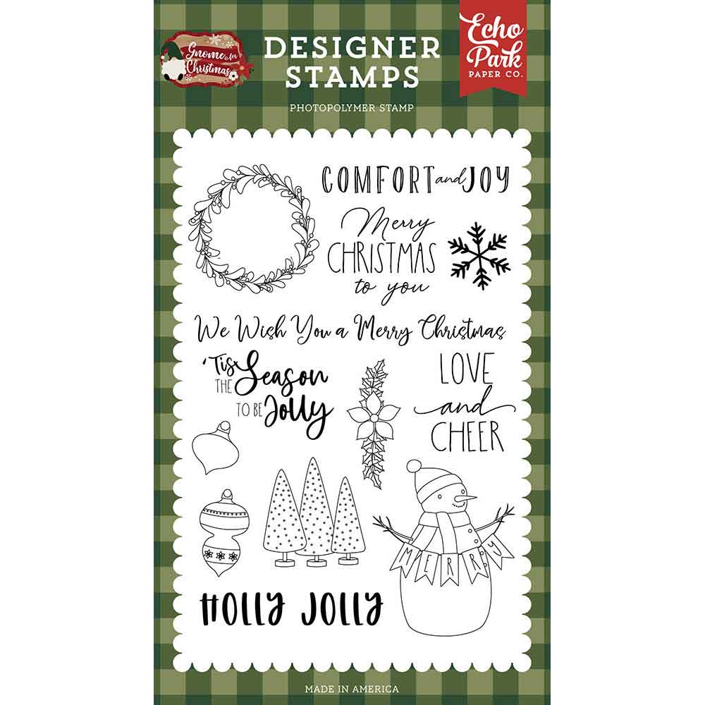 Comfort And Joy Stamp Set – Gnome For Christmas – Echo Park Supply