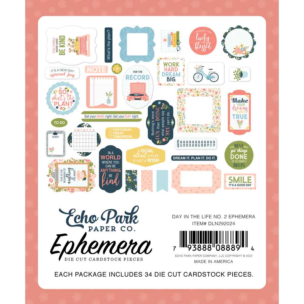 Day In The Life No.2 Ephemera – Lori Whitlock – Echo Park Discount