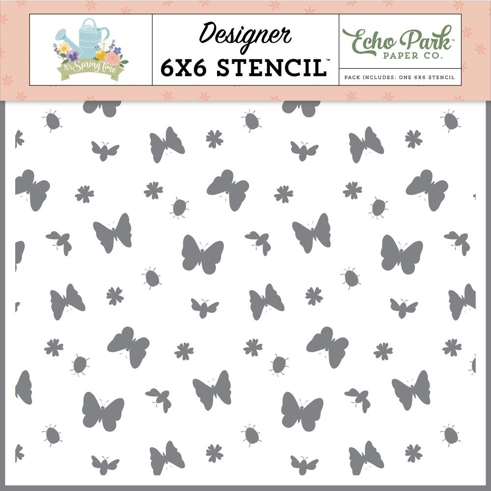 Bugs And Things Stencil, 6″ x 6″ – It’s Easter Time  – Echo Park Online