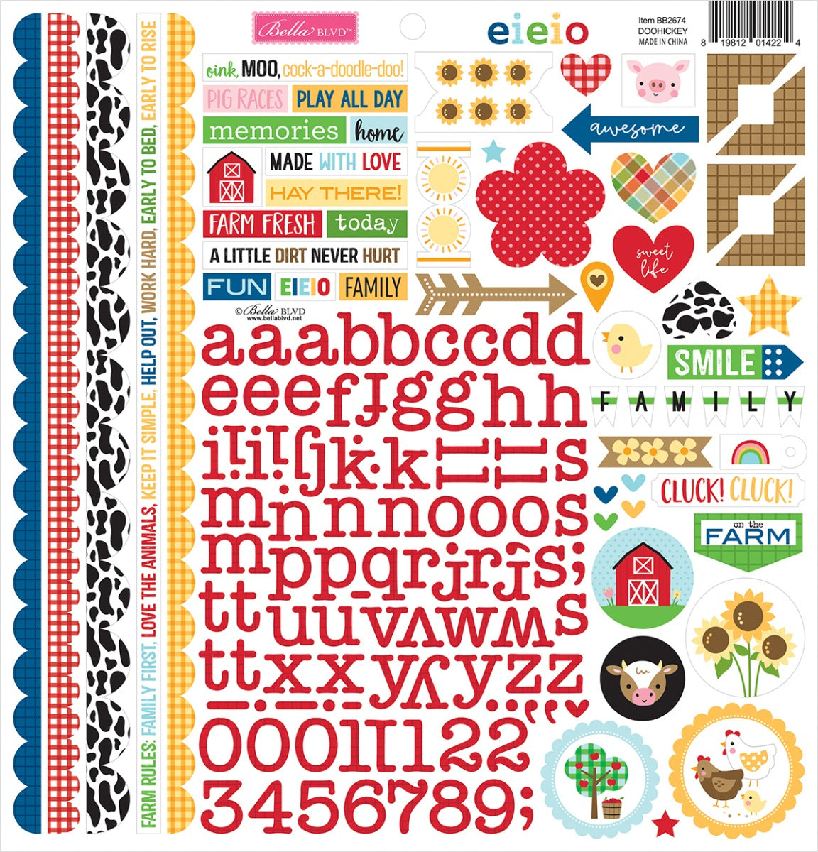 Doohickey Cardstock Stickers – EIEIO Collection – Bella Blvd Online Hot Sale