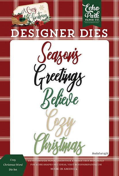 Cozy Christmas Word Die Set – Echo Park Supply
