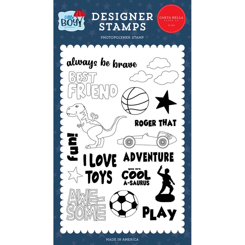 Always Be Brave Stamp Set – Little Boy – Steve Duncan – Carta Bella Sale