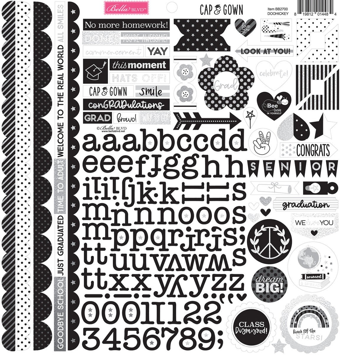Doohickey Cardstock Stickers – Cap and Gown Collection – Bella Blvd Discount