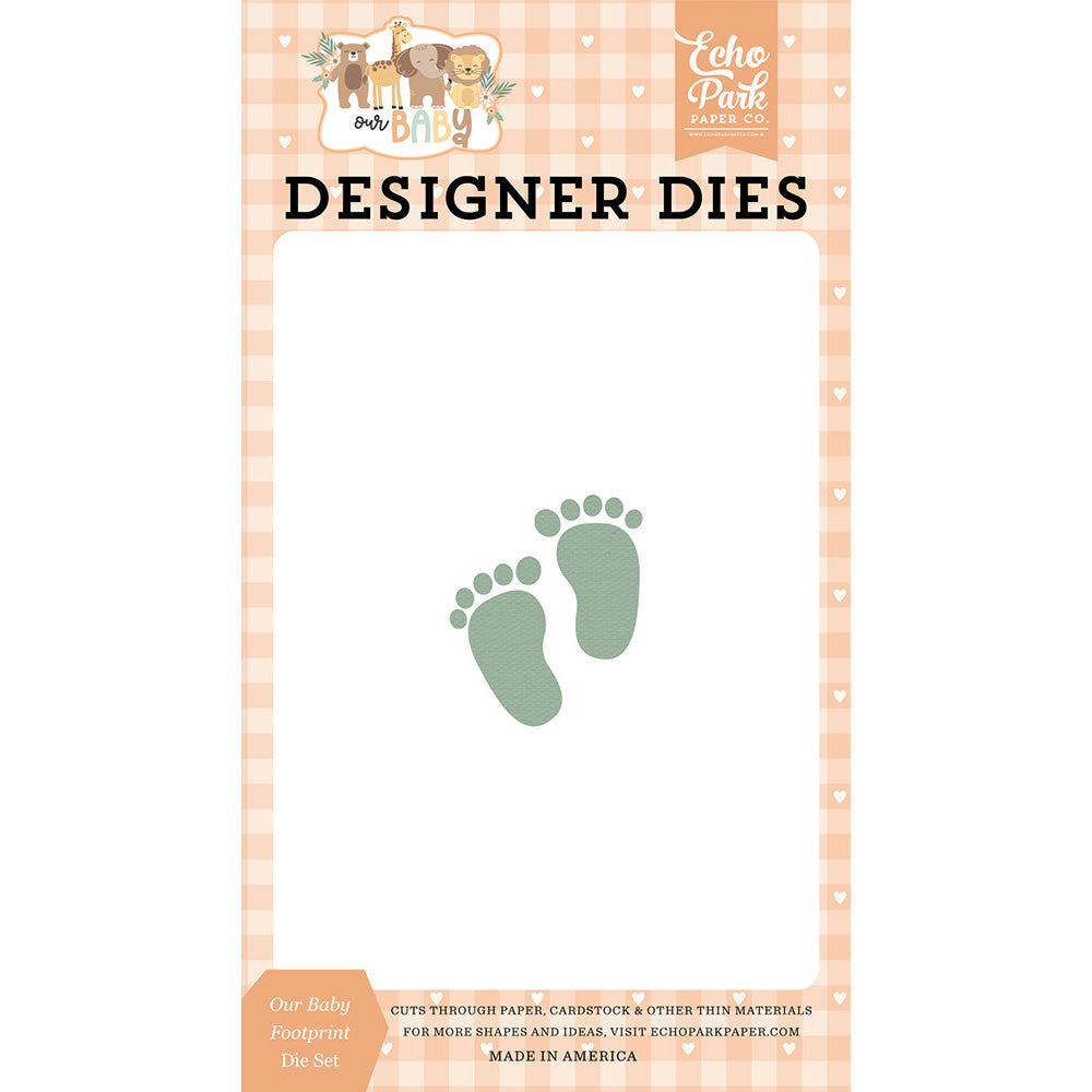 Baby Footprint Designer Dies – Our Baby Collection – Echo Park Sale