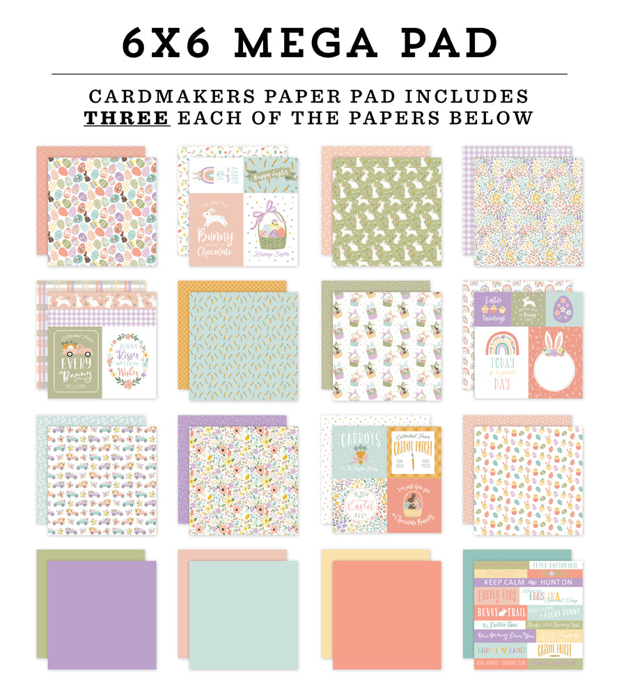 Cardmakers Mega Pad, 6″ x 6″ – It’s Easter Time – Echo Park Online Hot Sale