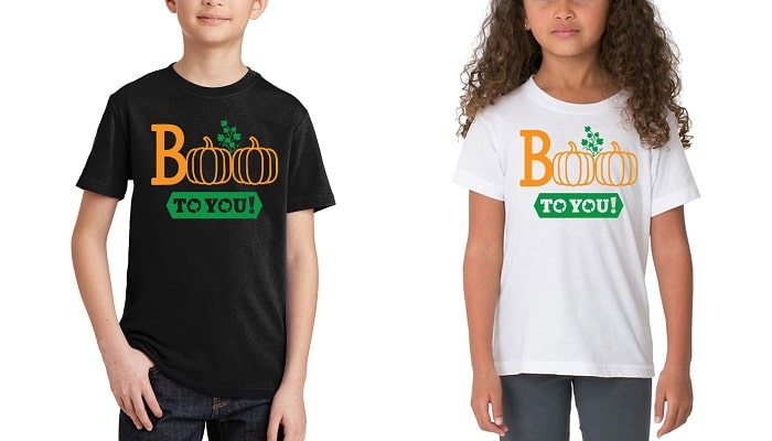 Boo To You Kids T-shirt SVG Image File Download for Halloween Projects Sale