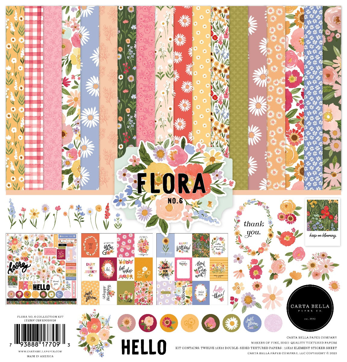 Collection Kit, 12×12 – Flora No. 6 – Carta Bella Paper Online Sale
