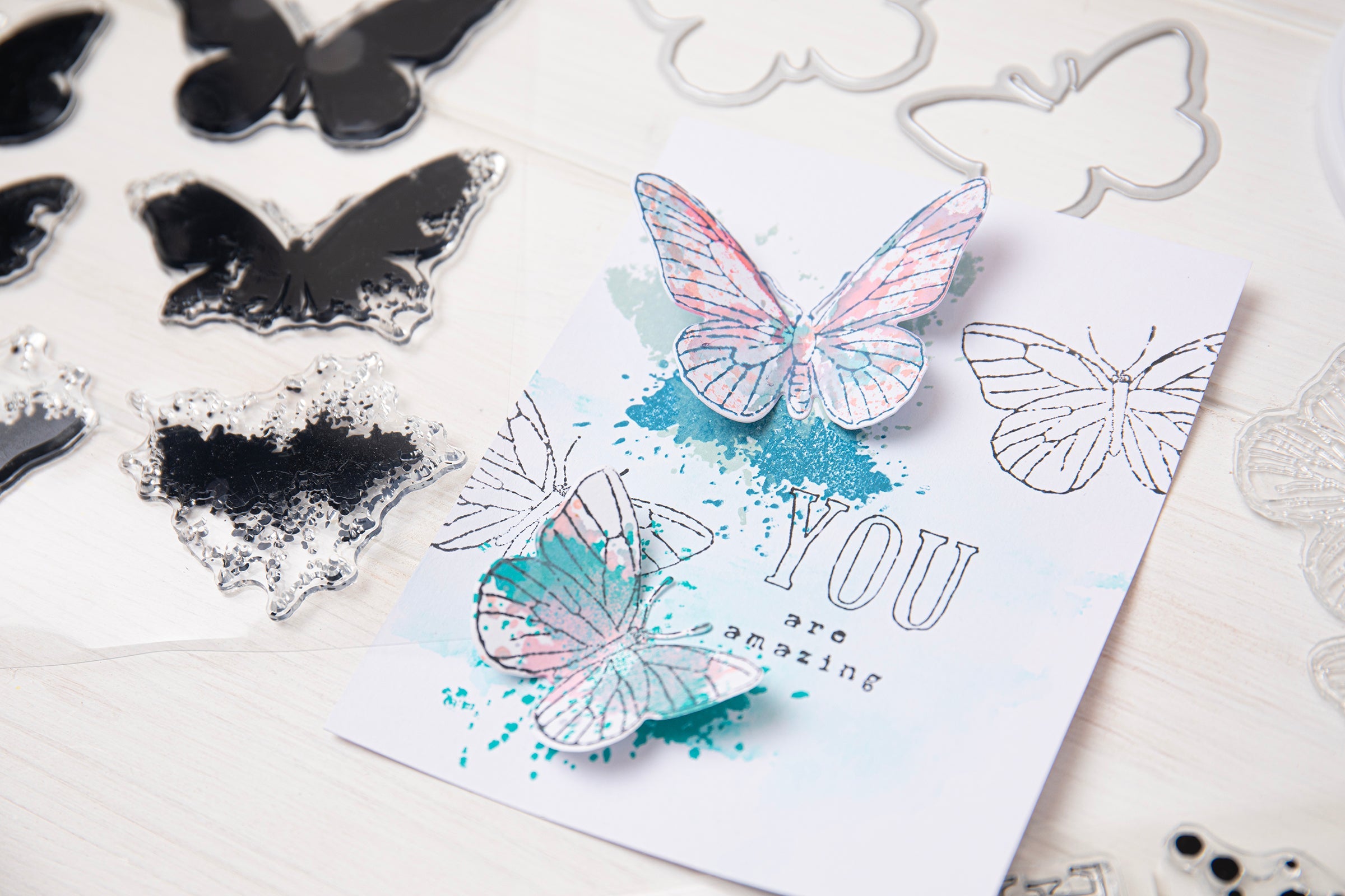A5 Clear Stamps Set 8PK w/2PK Framelits Die Painted Pencil Butterflies by 49 and Market – Sizzix Online Hot Sale