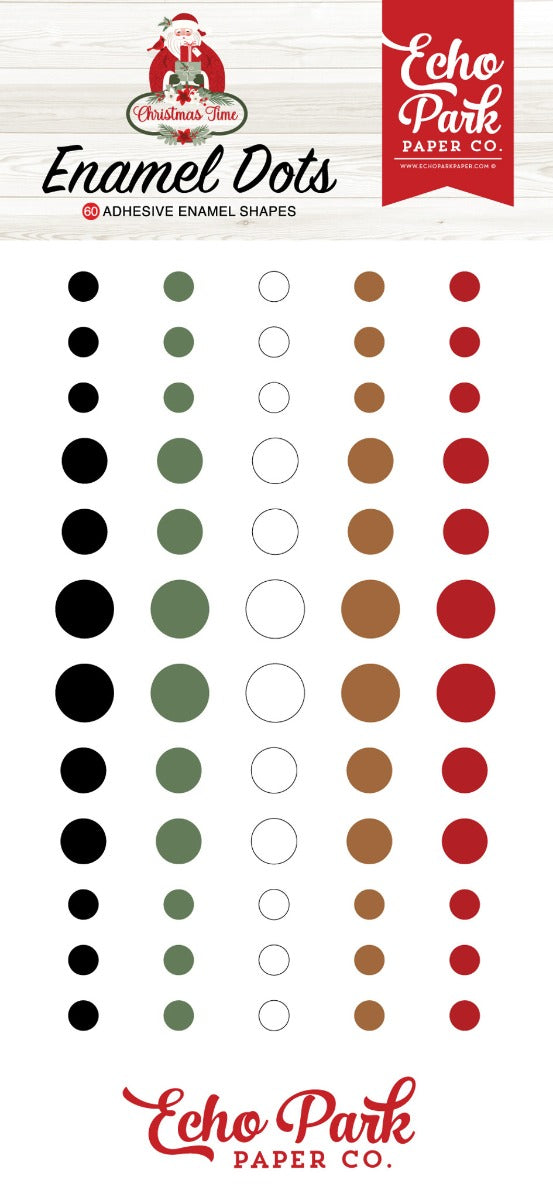 Christmas Time Enamel Dots – Echo Park Supply