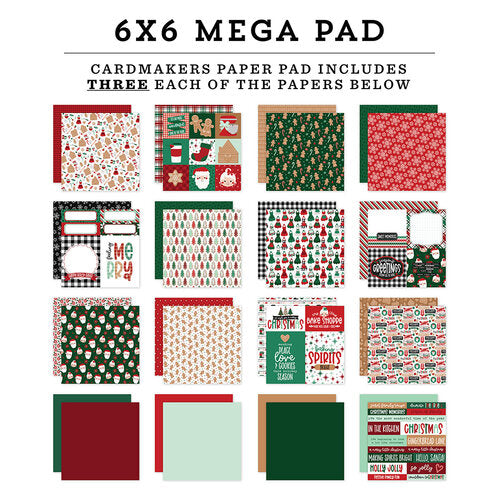 Baking Spirits Bright Cardmakers 6″ x 6″ Mega Pad – Echo Park Hot on Sale