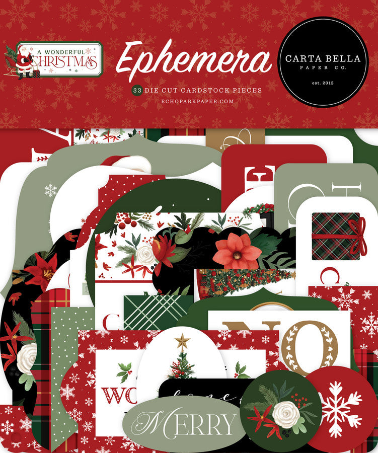 A Wonderful Christmas  Ephemera – Carta Bella Discount