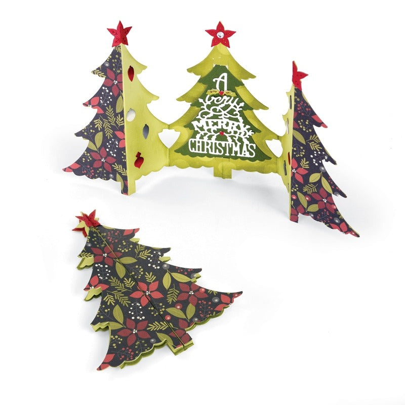 Christmas Tree Fold-a-Long Card – Thinlits Die Set – Sizzix Online now