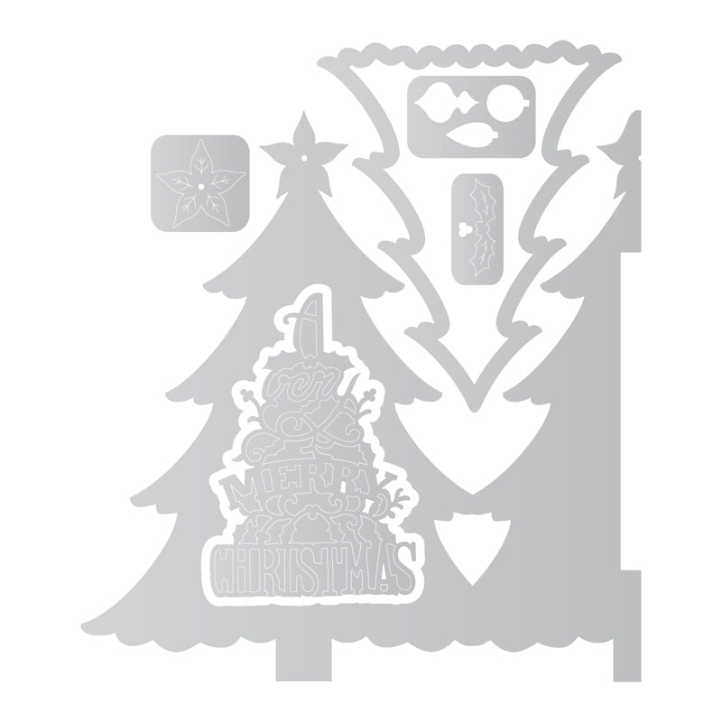 Christmas Tree Fold-a-Long Card – Thinlits Die Set – Sizzix Online now
