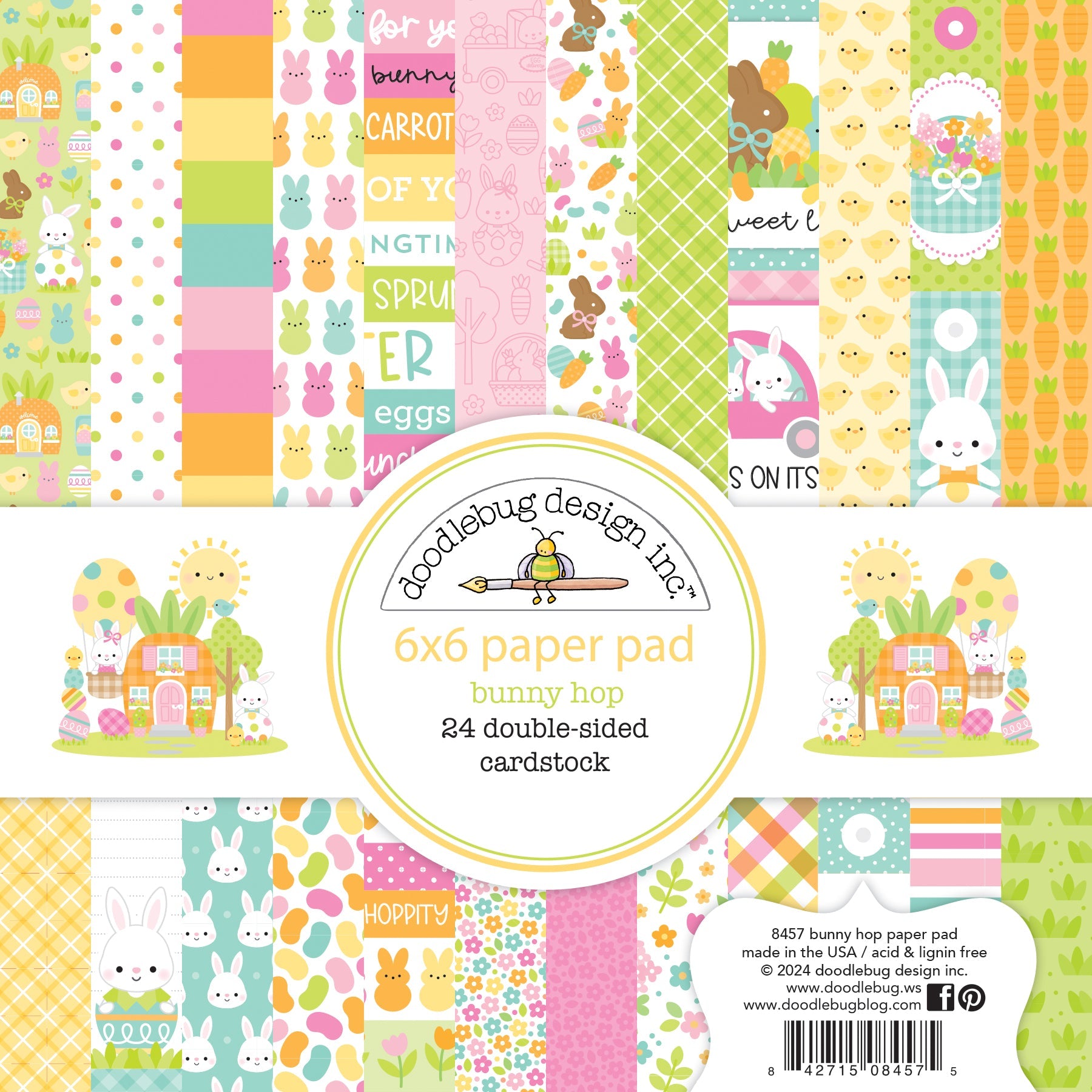 Bunny Hop 6″ x 6″ Paper Pad – Doodlebug Online Hot Sale
