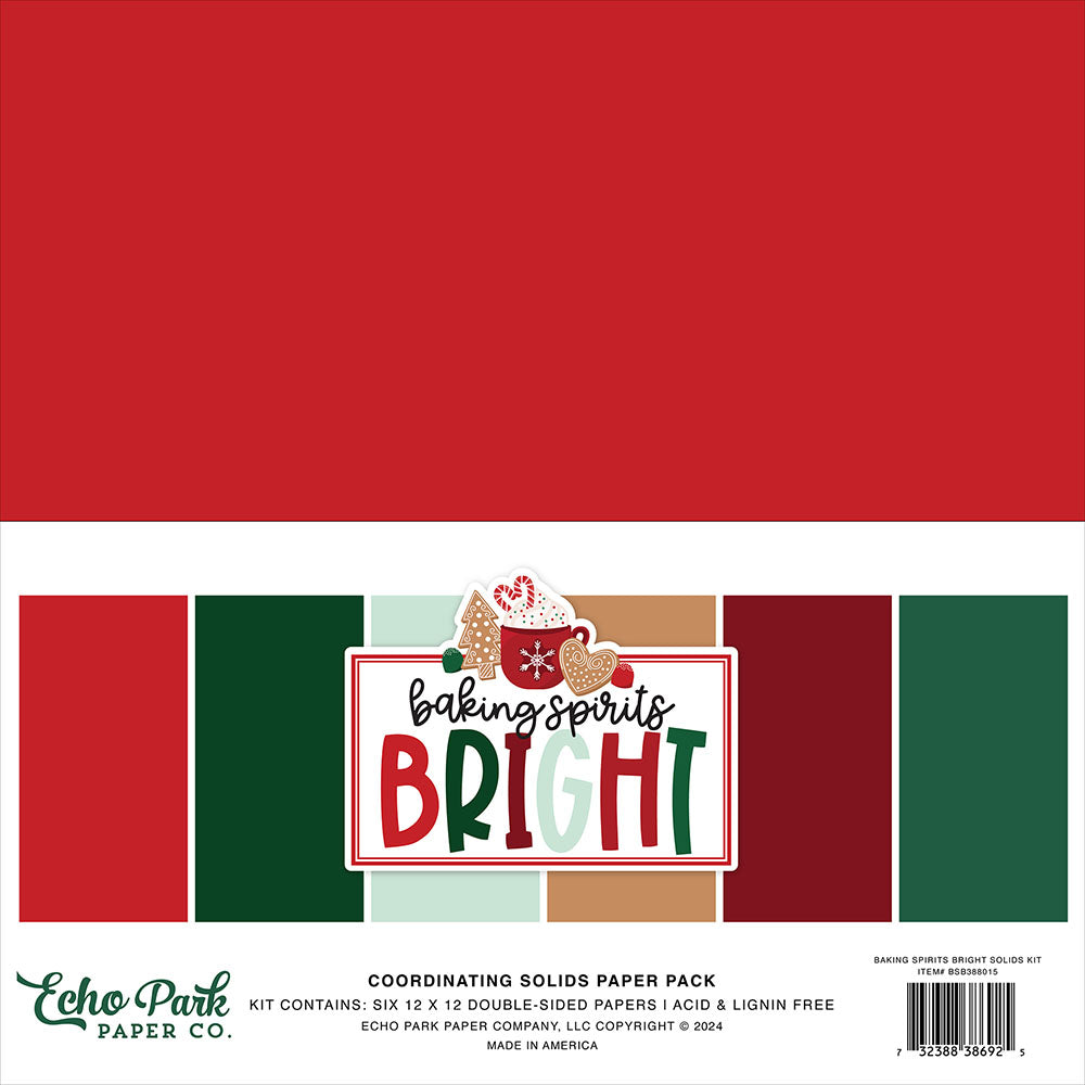 Baking Spirits Bright 12″ x 12″ Solids Kit – Echo Park Online now