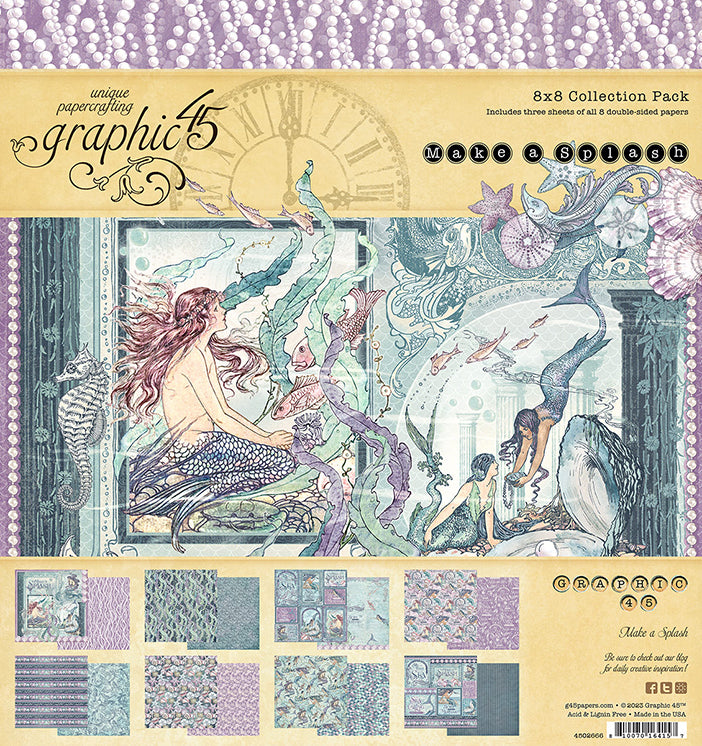 8″ x 8″ Collection Pack -Make A Splash Collection- Graphic 45 Online Hot Sale