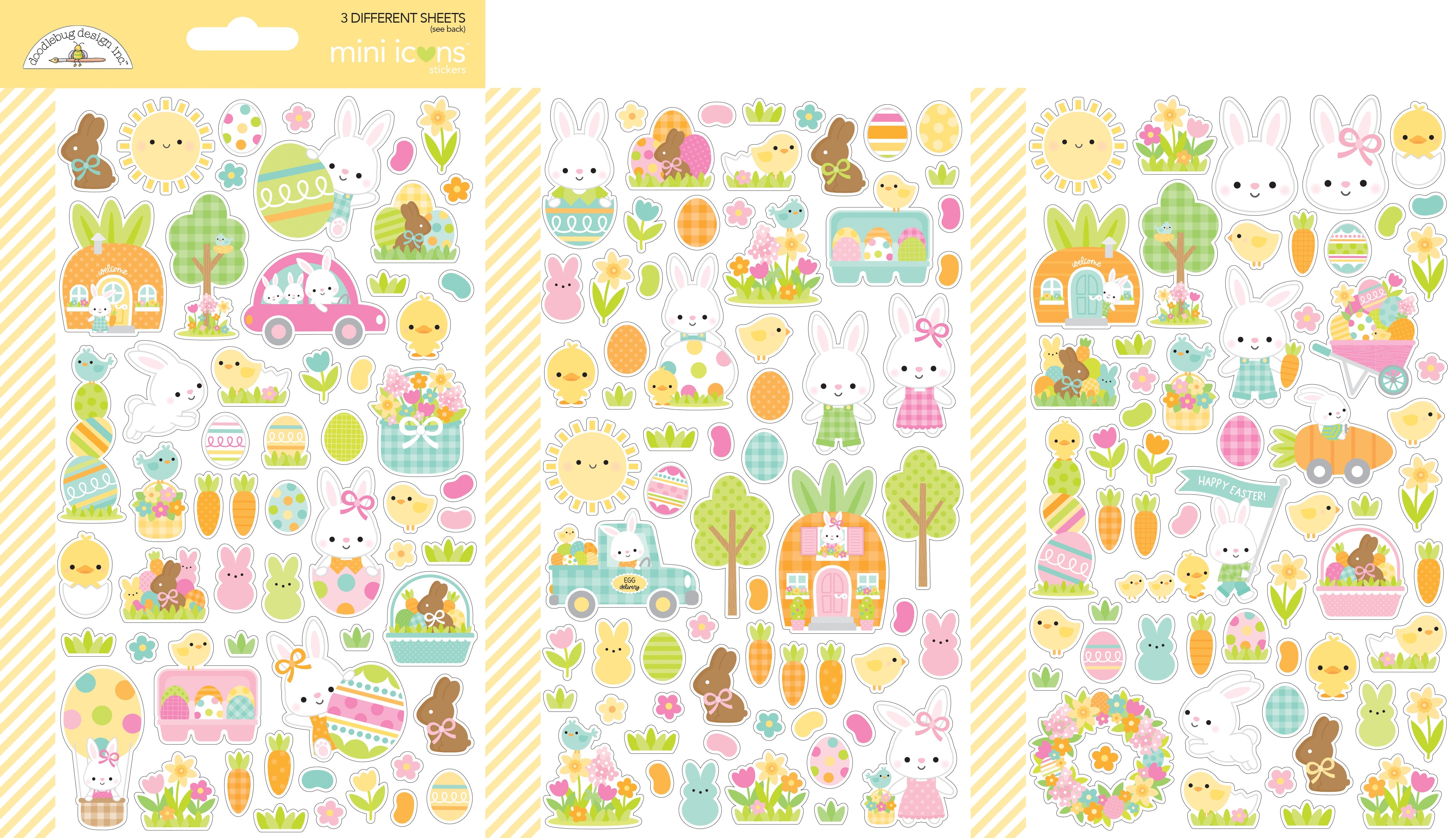 Bunny Hop Mini Icons Stickers – Doodlebug Supply