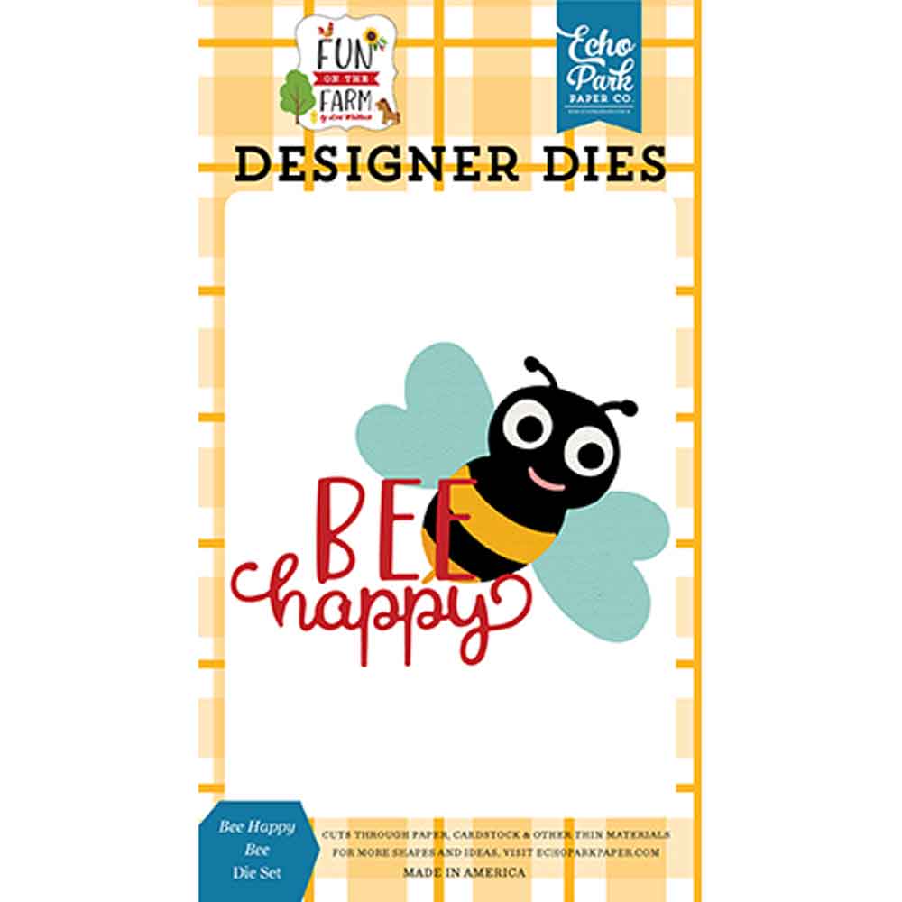 Bee Happy Bee Die Set – Fun on the Farm – Lori Whitlock – Echo Park Hot on Sale