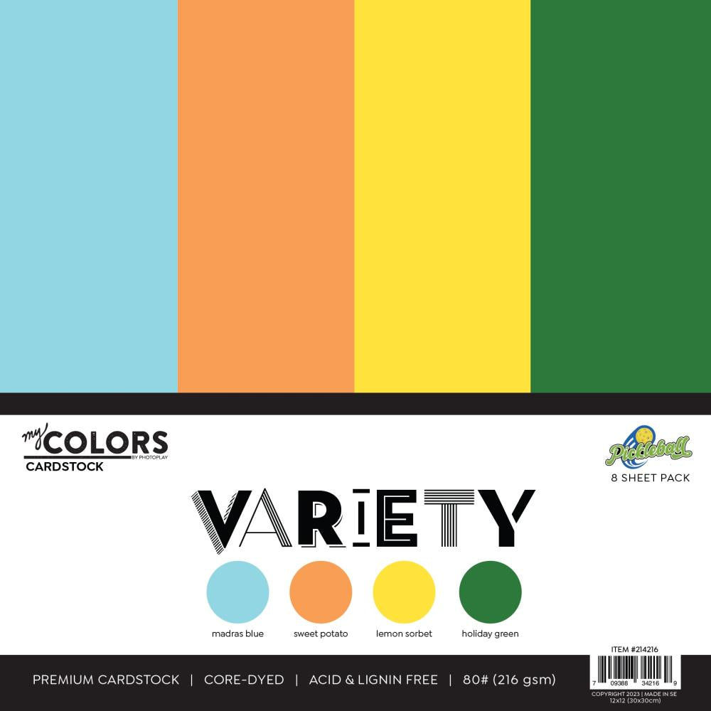 12″ x 12″ Cardstock Variety Collection Pack – Pickleball Collection – Photo Play Online Sale