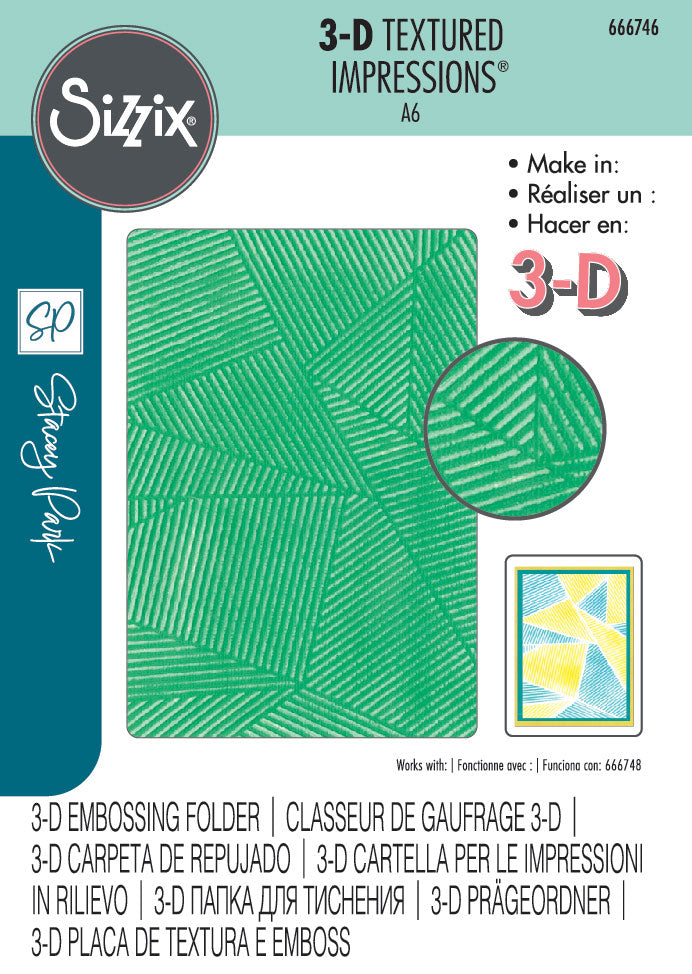 Down the Line 3-D Textured Impressions Embossing Folder – Cosmopolitan – Stacey Park – Sizzix Online now