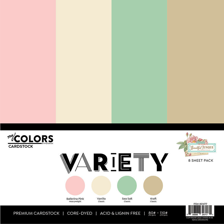 Beautiful Junque 12″ x 12″ Cardstock Variety Pack – PhotoPlay Hot on Sale