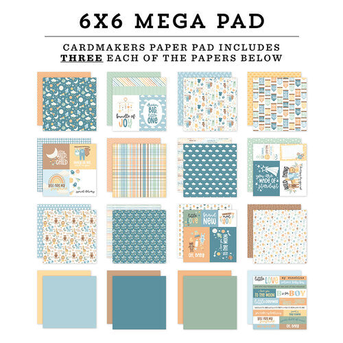 Cardmakers 6 X 6 Mega Pad – Our Baby Boy Collection – Echo Park Supply