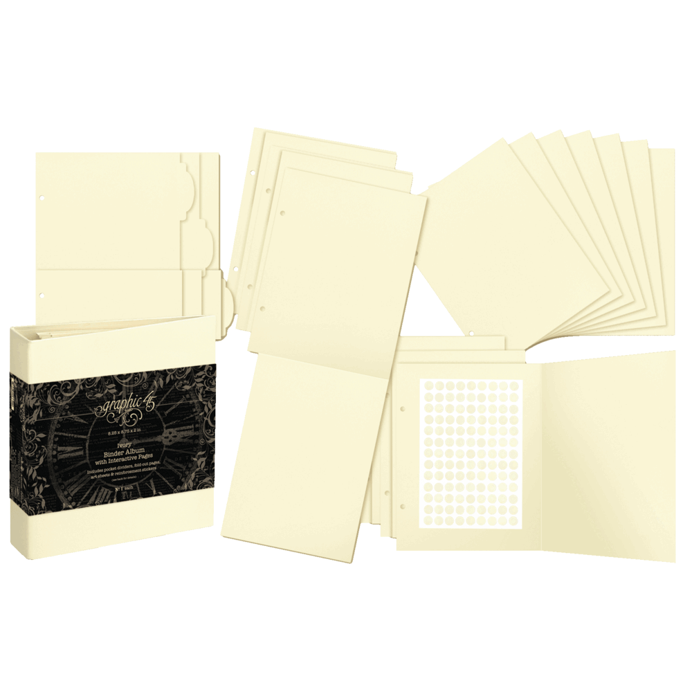 Binder Album w/ Interactive Pages Ivory – Graphic 45 Fashion