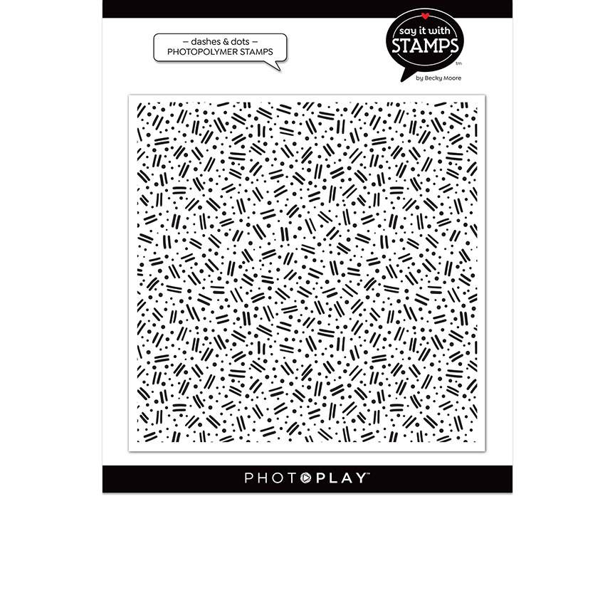 Dashes & Dots Background Stamp – Say It With Stamps – PhotoPlay Online