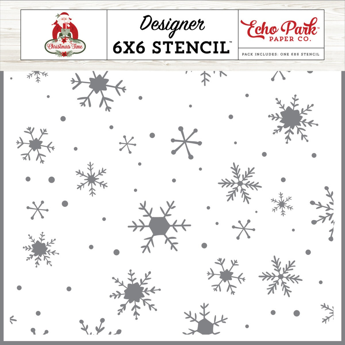 Christmas Time  Snowy Night Snowflakes Stencil – Echo Park Discount