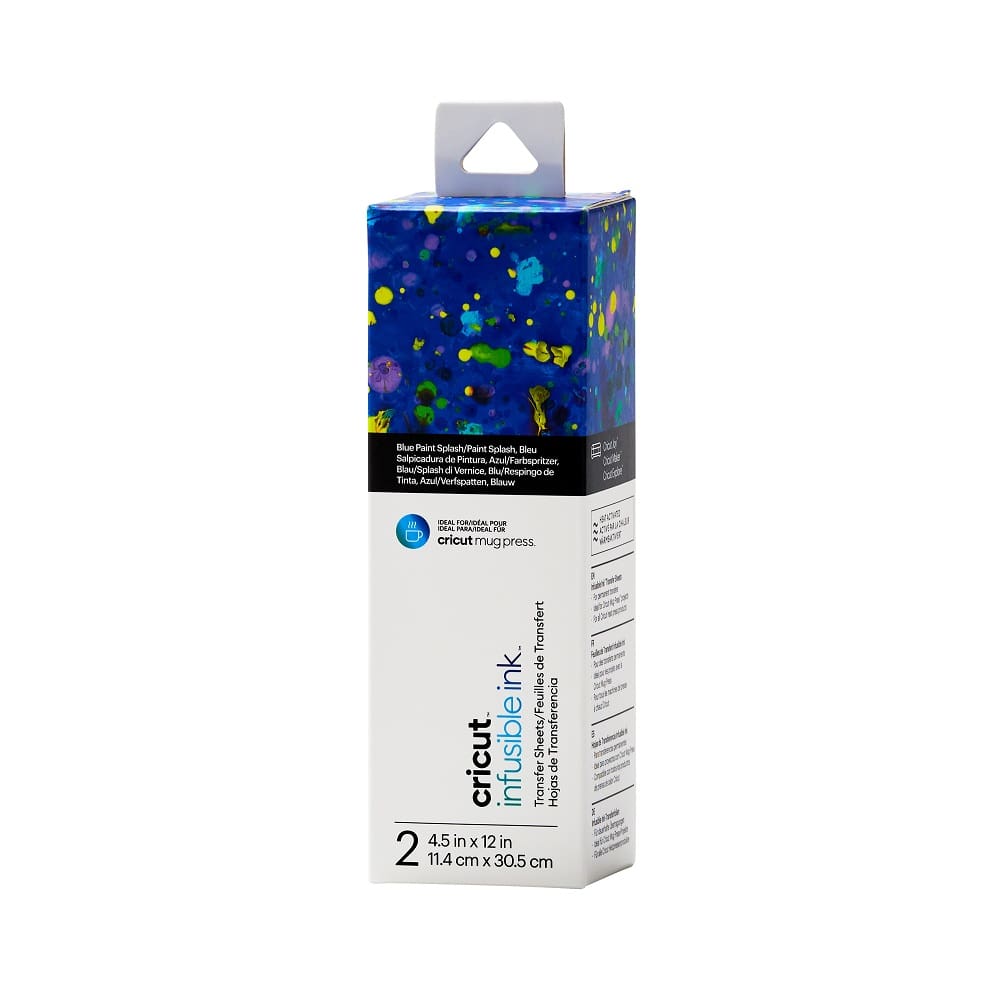Blue Paint Splash Infusible Ink Transfer Sheets – Mug Press – Cricut Hot on Sale