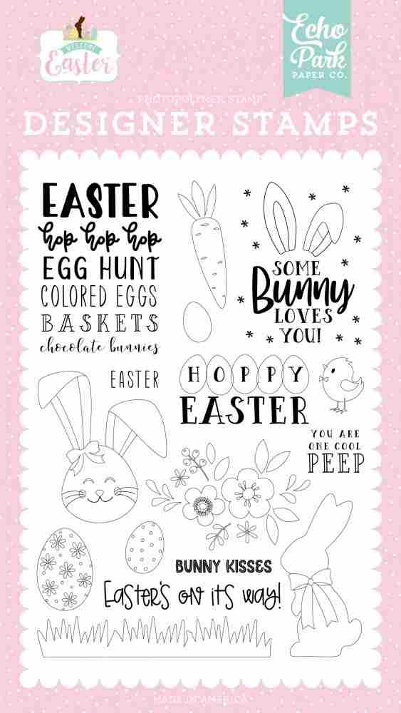 Bunny Kisses Stamp Set – Welcome Easter – Echo Park Sale