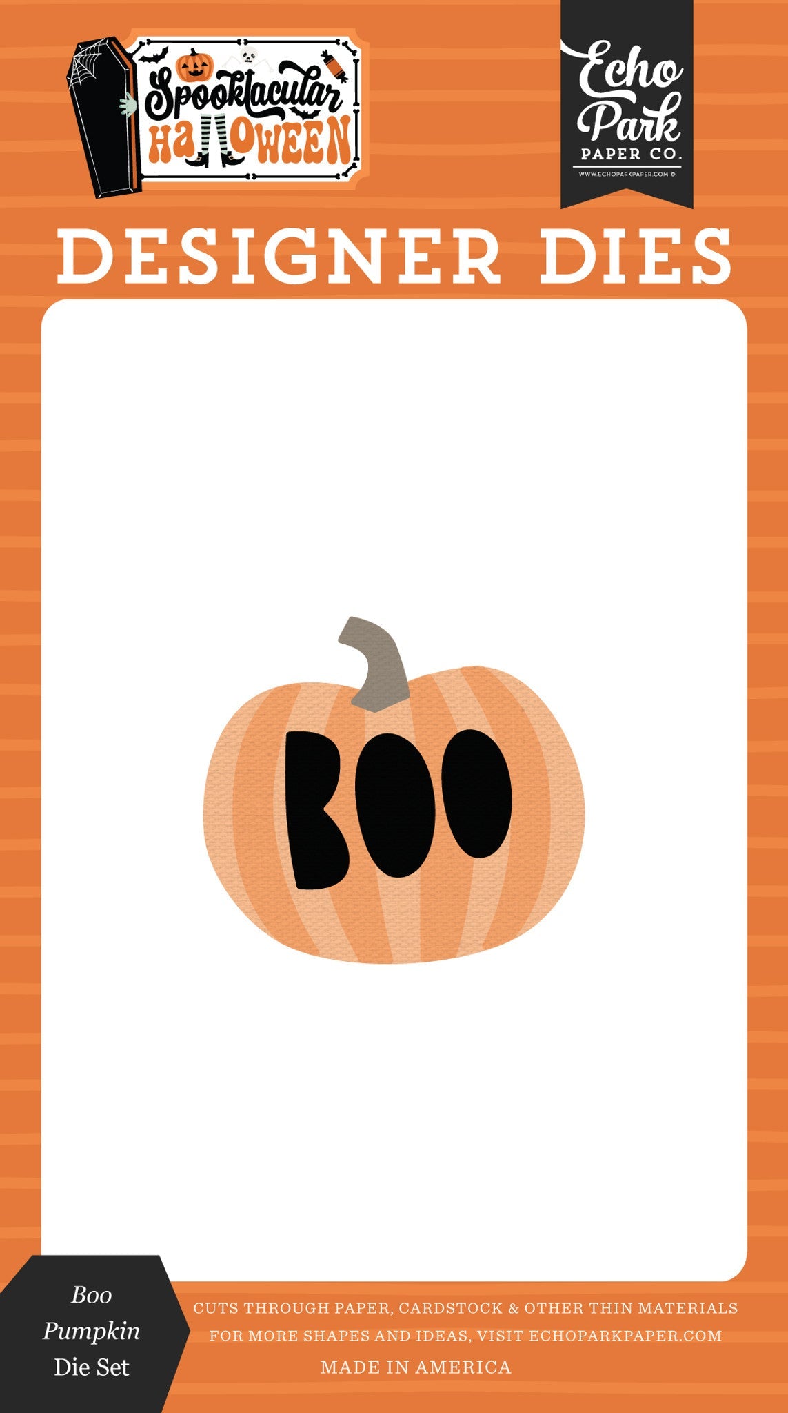 Boo Pumpkin Die Set – Spooktacular Halloween – Echo Park Online