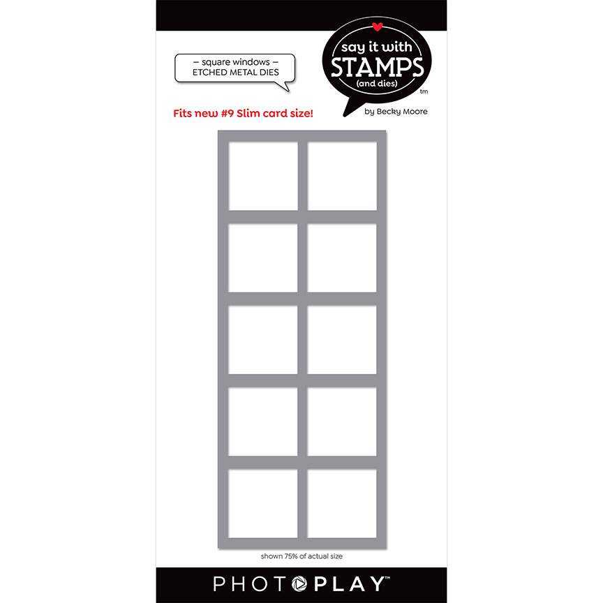 #9 Squares Window Dies – Say It With Stamps – PhotoPlay Sale