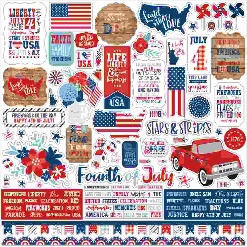 America Element Stickers – Echo Park Hot on Sale