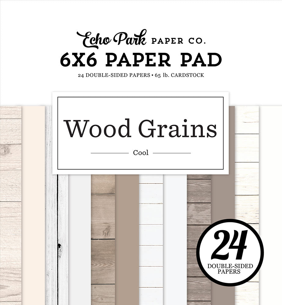 Cool Wood Grains 6″ x 6″ Paper Pad – Echo Park Online