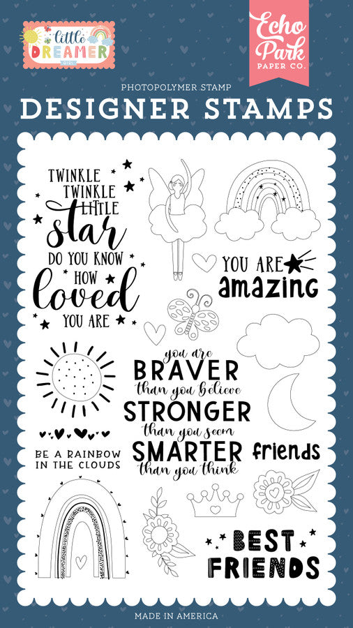 Best Friends Stamps – Little Dreamer Girl – Echo Park Supply