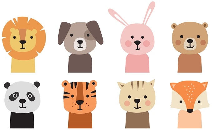 Animal Icons: Cute Critters SVG Image File Download for Craft Projects Fashion