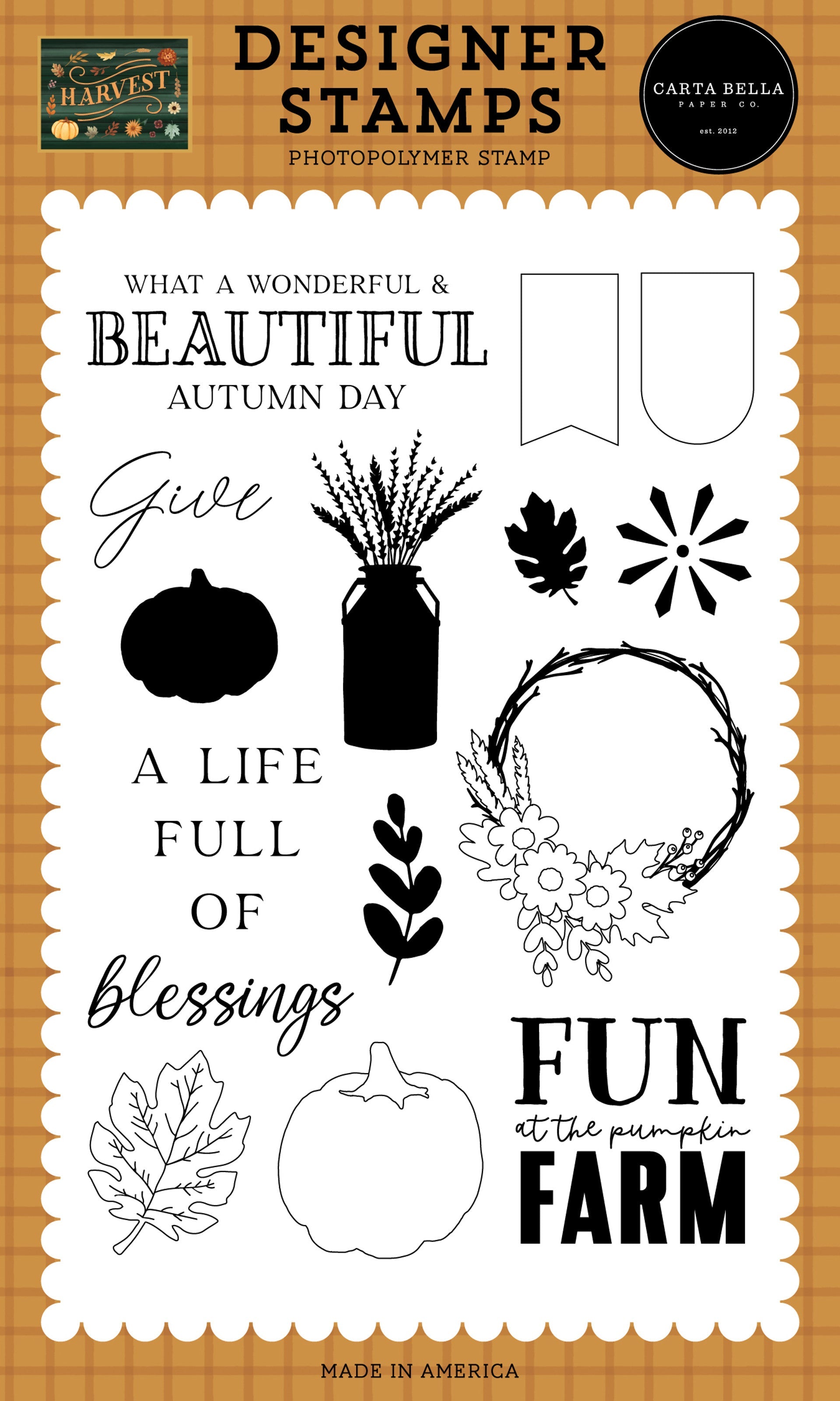 A Life Full Of Blessings Stamp Set – Harvest – Carta Bella Online Sale