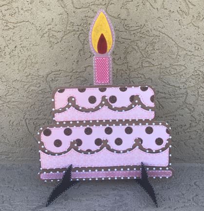 Birthday Cake Tabletop SVG Image File Download for Craft Projects Online Sale