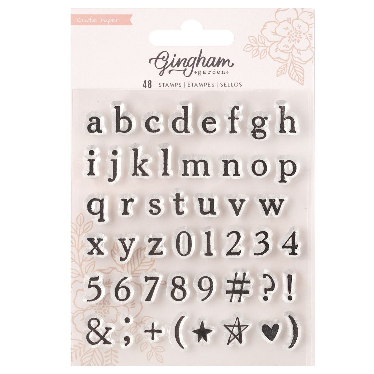 Acrylic Alphabet Stamps – Gingham Garden Collection – Crate Paper Online now