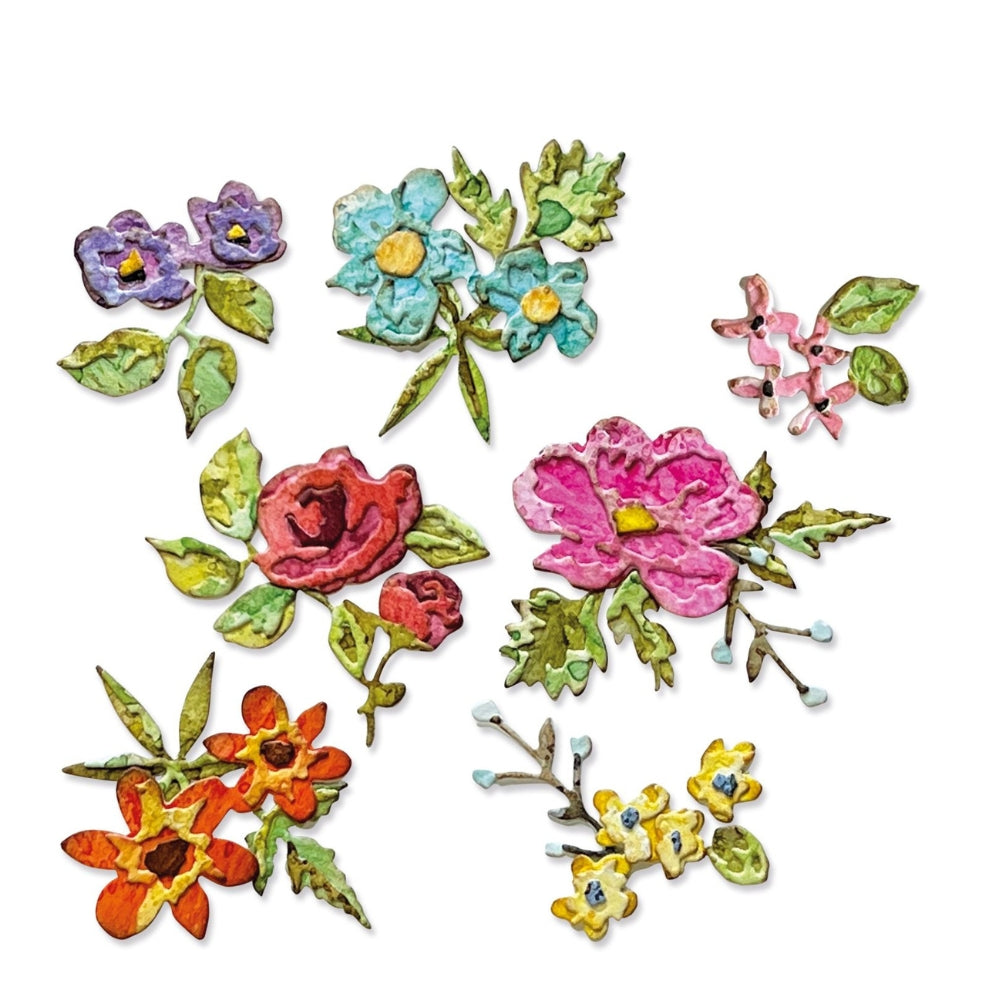 Brushstroke Flowers Mini Thinlits Die Set- Tim Holtz – Sizzix on Sale