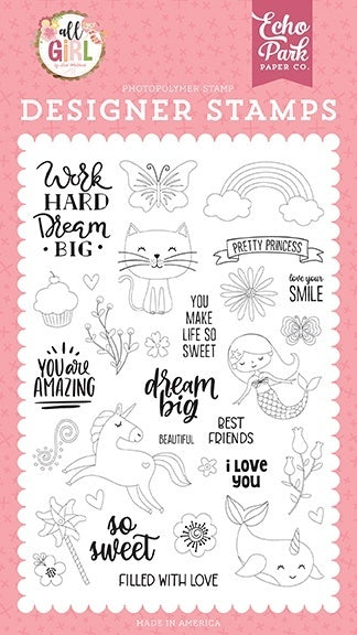 Dream Big Stamp Set – All Girl – Lori Whitlock – Echo Park Online Hot Sale