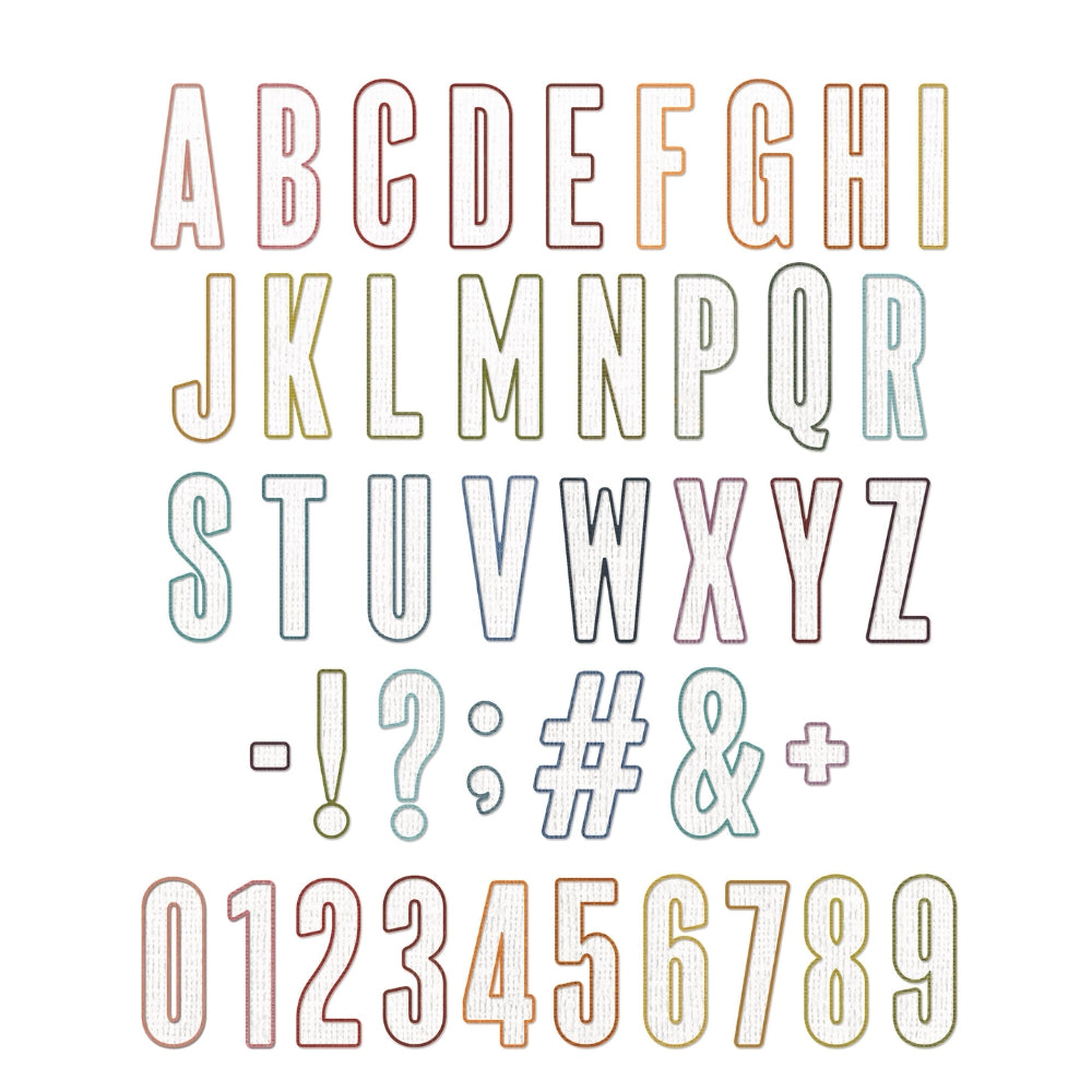 Alphanumeric Bulletin Thinlits Die Set – Tim Holtz – Sizzix Discount