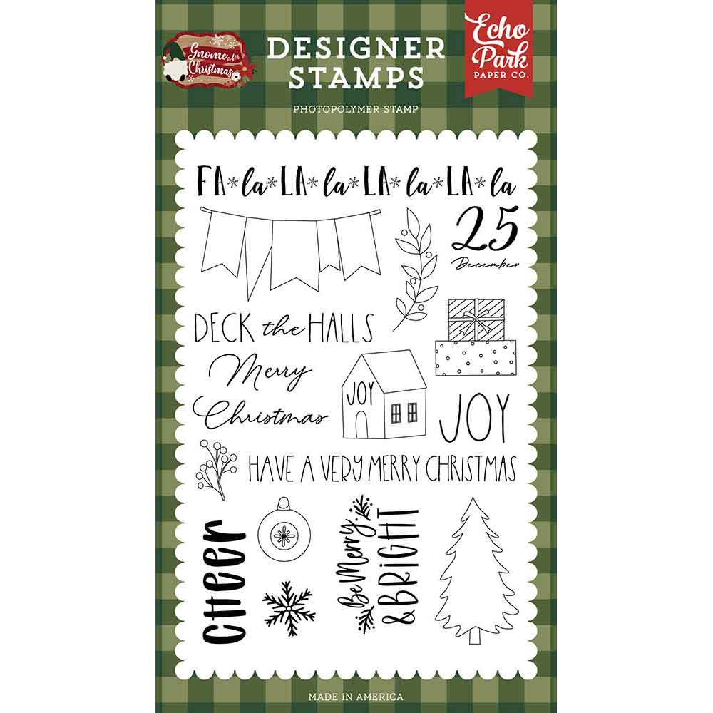 Cheer Stamp Set – Gnome For Christmas – Echo Park Online now