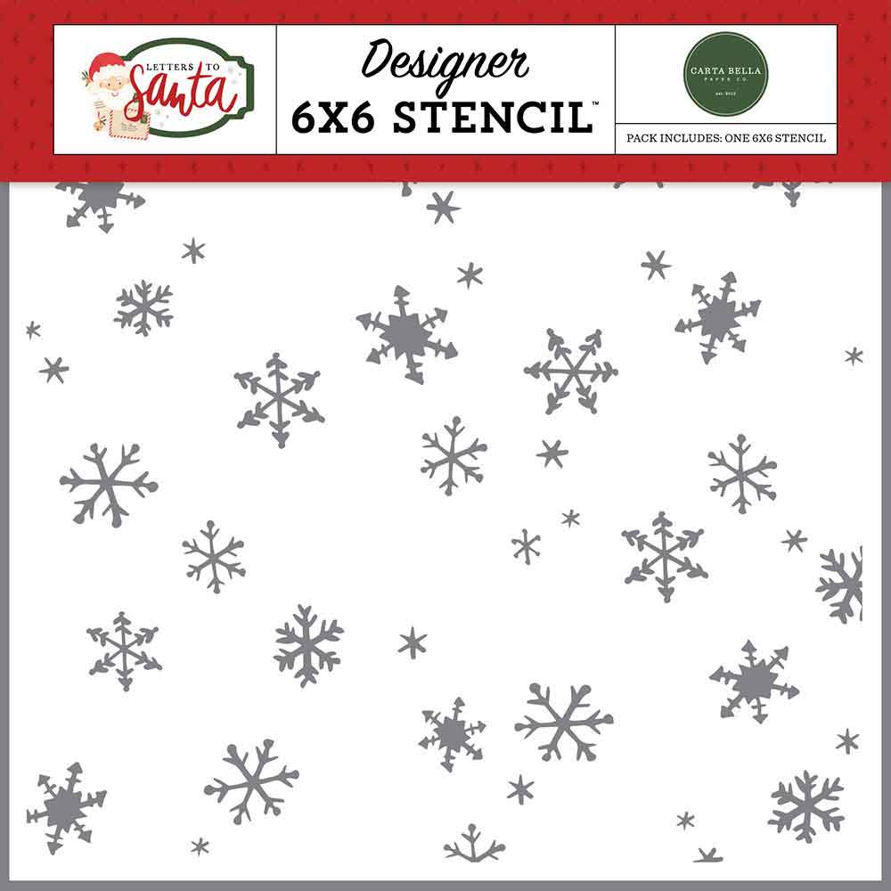 Christmas Day Snowfall Stencil – Letters To Santa – Carta Bella Hot on Sale
