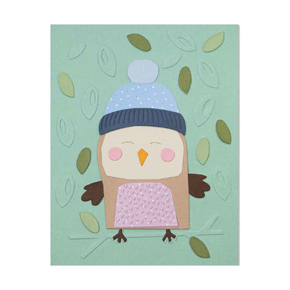 Cozy Owl 2-D Impresslits Embossing Folder – Jennifer Ogborn – Sizzix Online Sale