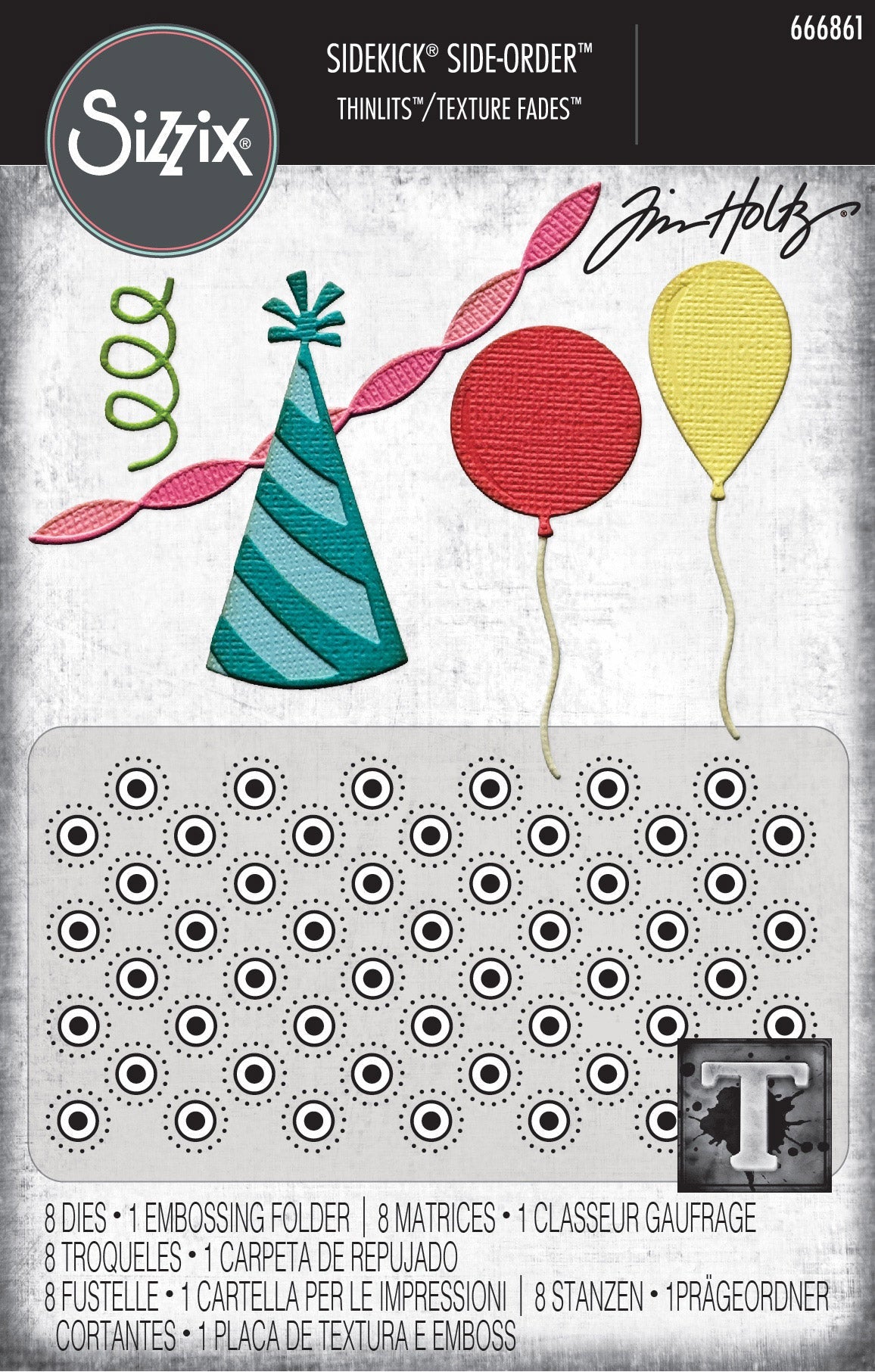 Celebrate Thinlits Dies w/ Folder Set – Vault: Sidekick Side-Order – Tim Holtz – Sizzix Supply