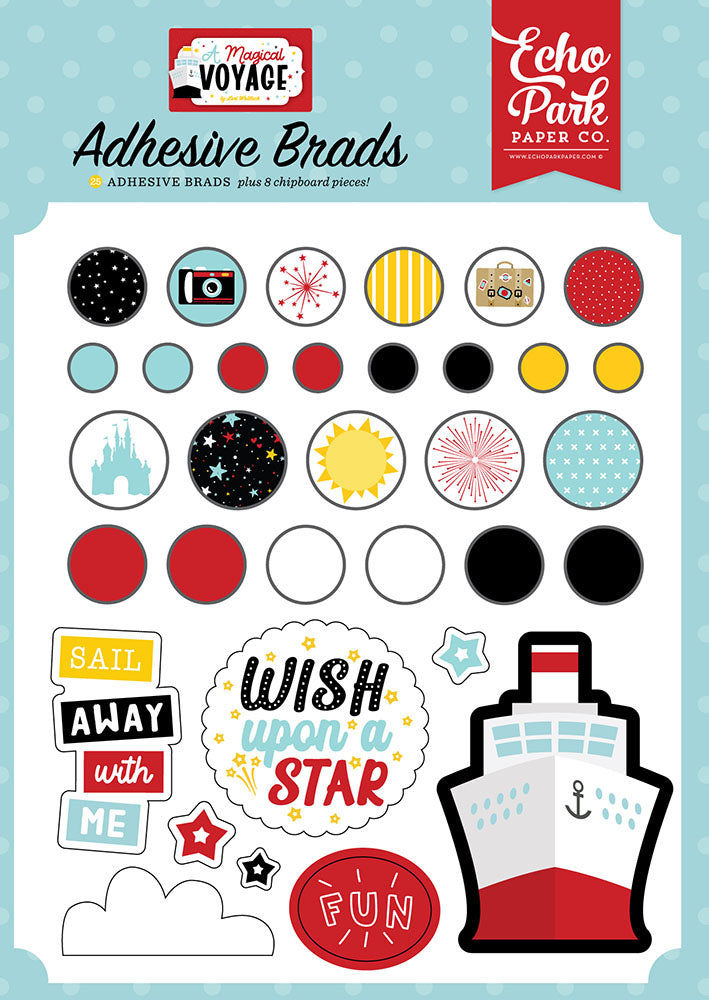 A Magical Voyage Adhesive Brads – Echo Park Online Hot Sale